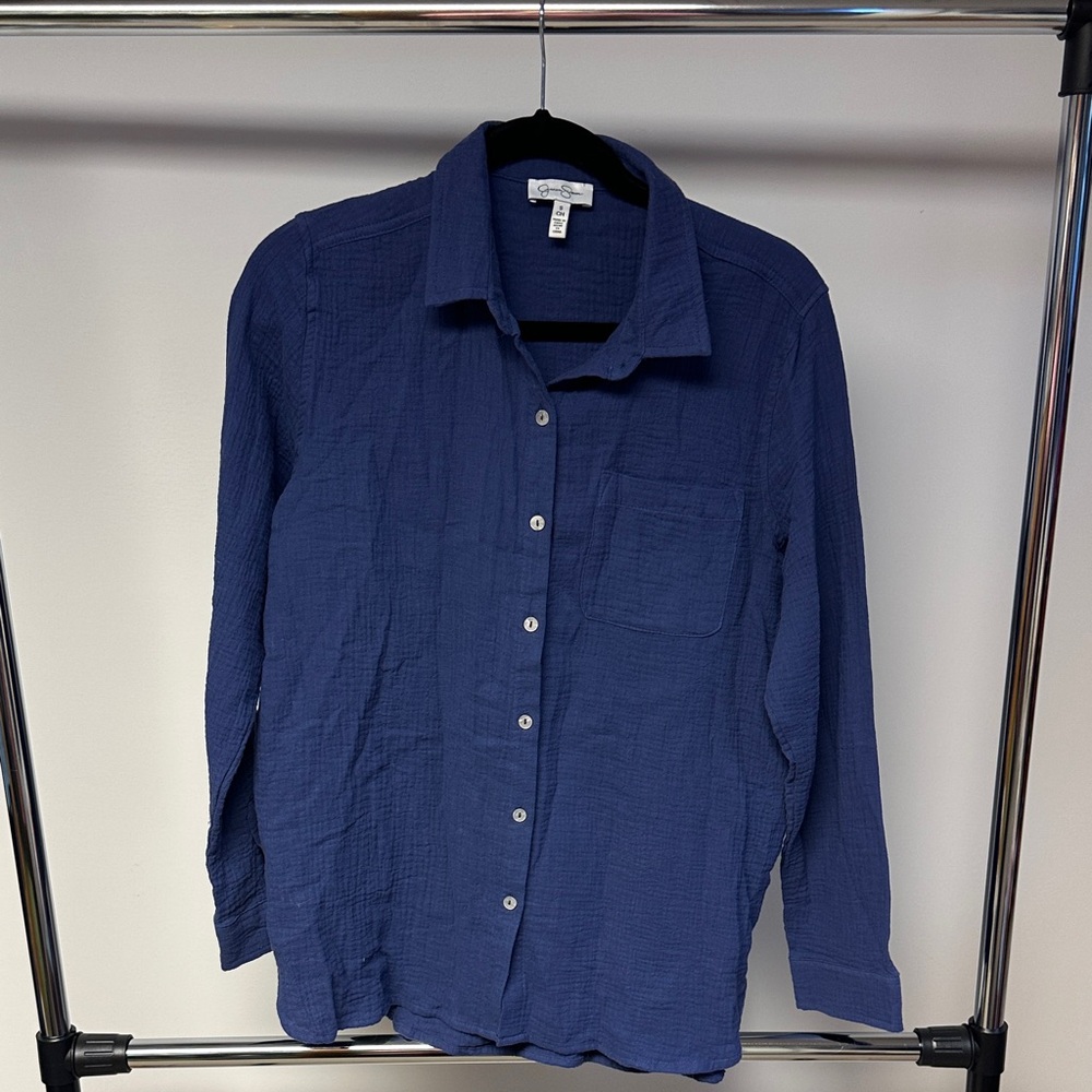 Jessica Simpson Periwinkle Crinkle Top